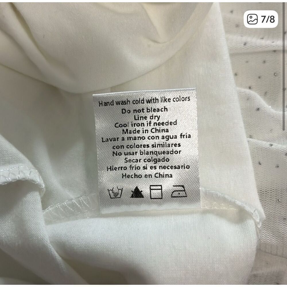 ONTWELFTH | white short sleeve sweet top S - Picture 7 of 9